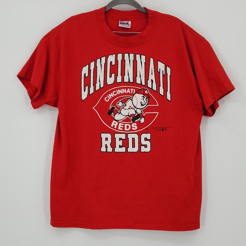 VINTAGE Cincinnati Reds 1991 BIKE Mr. Red Tee Shirt Adult XL Single Stitch